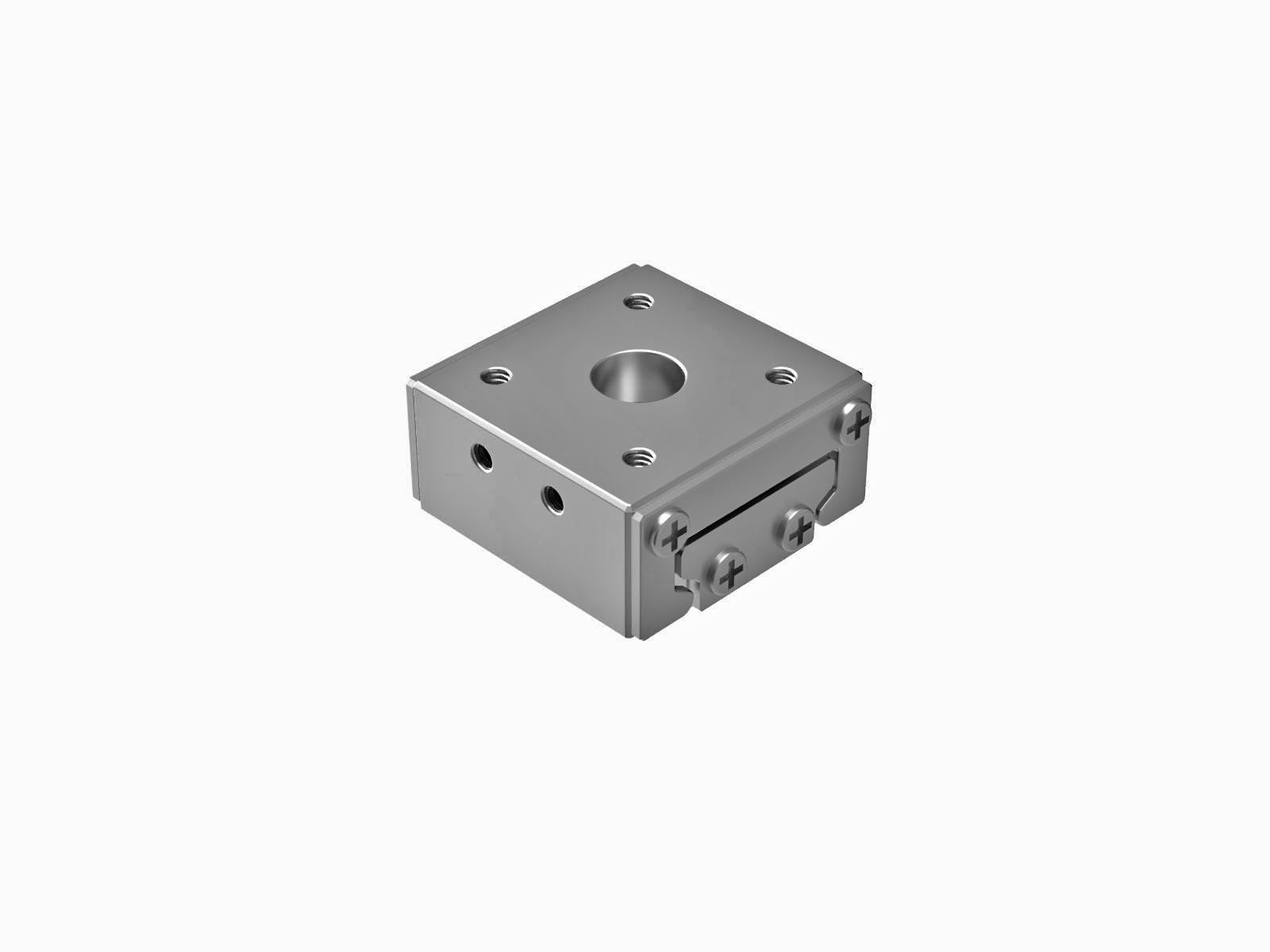 Łożysko EXC 20X20mm, ze stali nierdzewnej, suwak w osi X, (swobodne przesuwanie), +/-4mm, gwinty M2