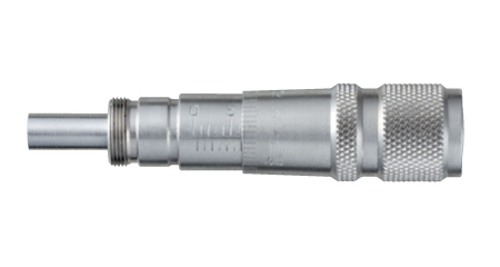 Głowica mikrometryczna o skoku 13mm, kompatybilna z próżnią, płaska końcówka węglikowa, średnica trzpienia 9.5mm